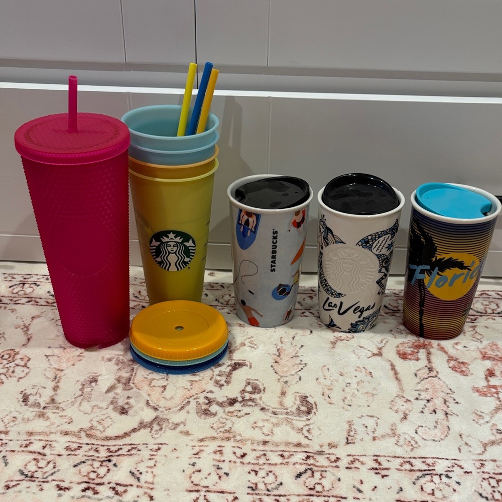 Starbucks Pink, Yellow, and Multicolored Tumbler Collection